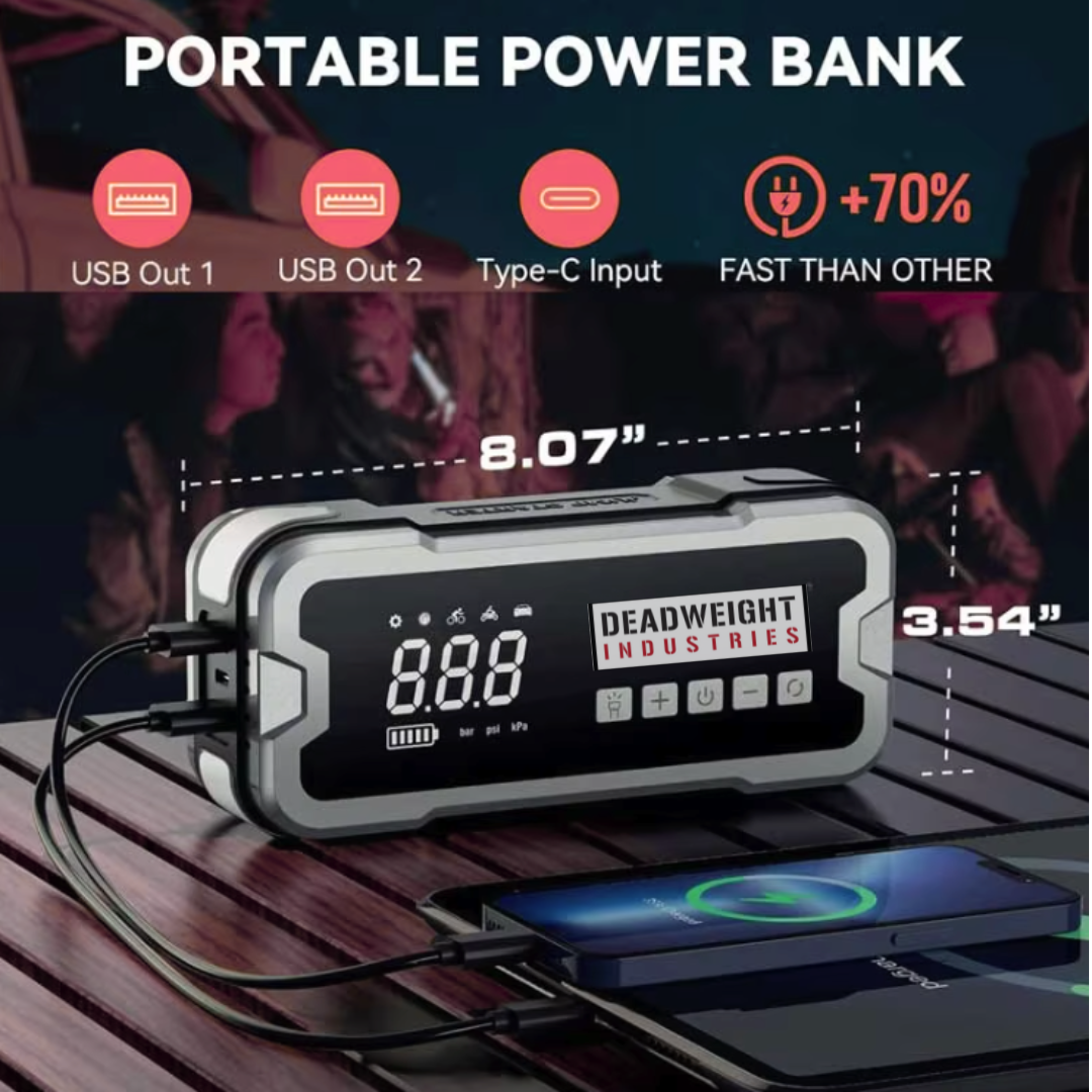 PitPro 4-in-1 Tire Inflator, Jump Starter & Power Pack